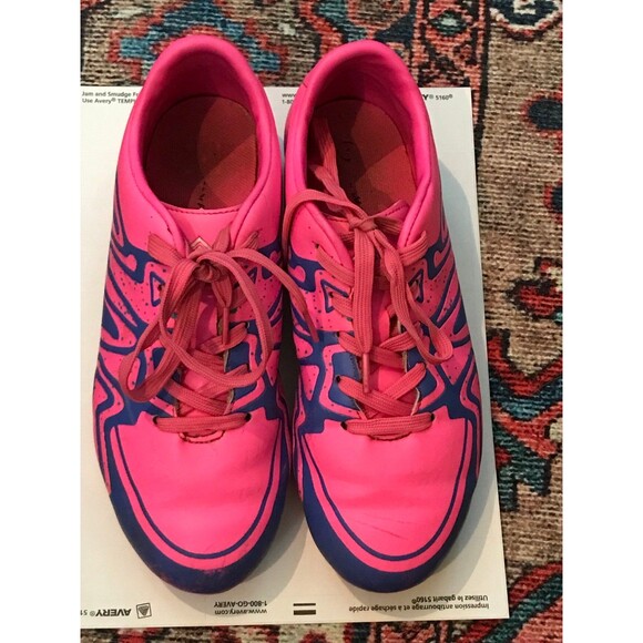 Dream Pairs Girl's Womens Sz 5 US Hot Pink Soccer Football Outdoor Cleats Used - Picture 1 of 7